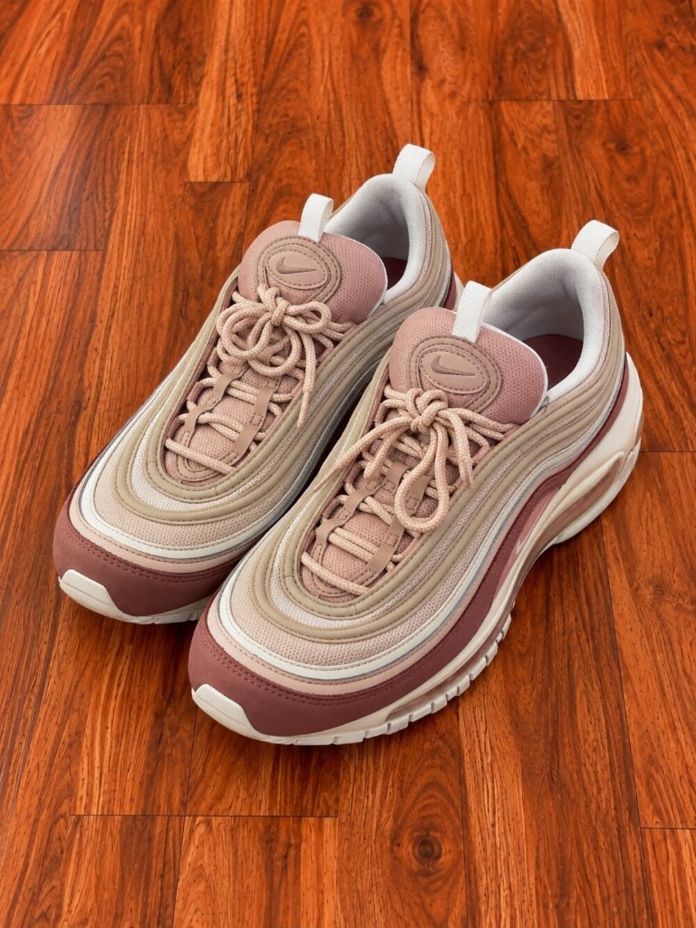 Nike Air Max 97 Premium Particle Beige Pink Sneakers – Men's US 9.5